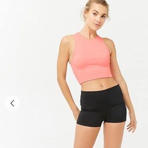 Hot Pink Active Ribbed Knit Tank Top